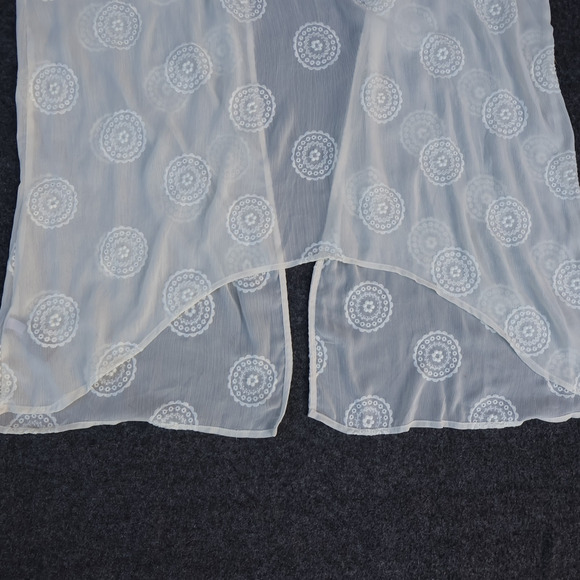 Knox Rose Women’s L/ XL Lace Kimono High-Low Ivory Angelcore Sheer Lagenlook EUC - Picture 9 of 16